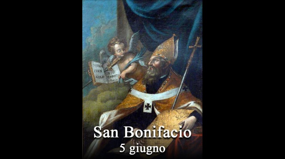SantoDiOggi's tweet photo. Oggi si celebra: San Bonifacio https://t.co/YeJ319vMGo 
#santodelgiorno #chiesacattolica #5giugno2026 #sanbonifacio #wynfrith https://t.co/cnjcsUxAKZ