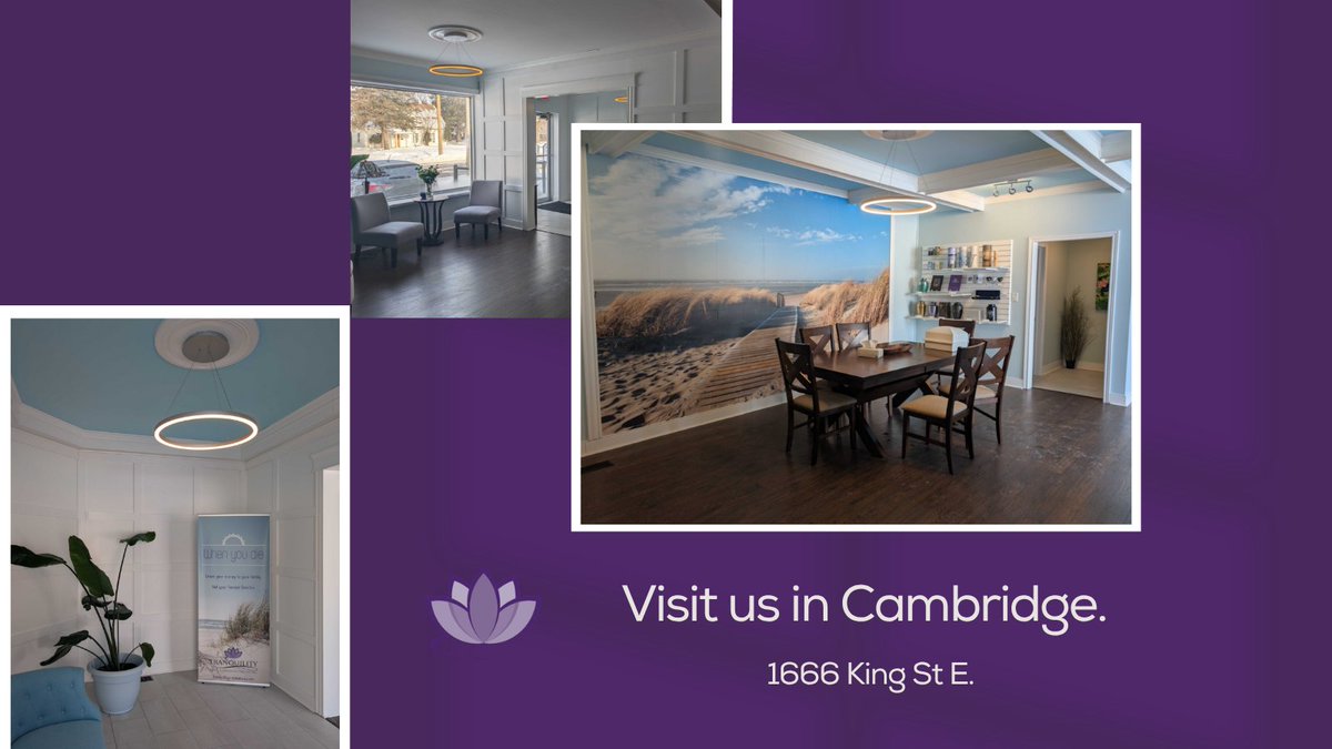 CremationInfo's tweet photo. 📍From Kitchener to Ayr—Support Across Waterloo Region #Cambridge   📞(519) 650-1565 
 🟣Tranquility’s Cambridge team supports families throughout #WaterlooRegion, including Kitchener, Waterloo, Ayr, and nearby communities. 
   
#cremation #Kitchener #Waterloo #Preston #Ayr https://t.co/qInYHTGWcJ