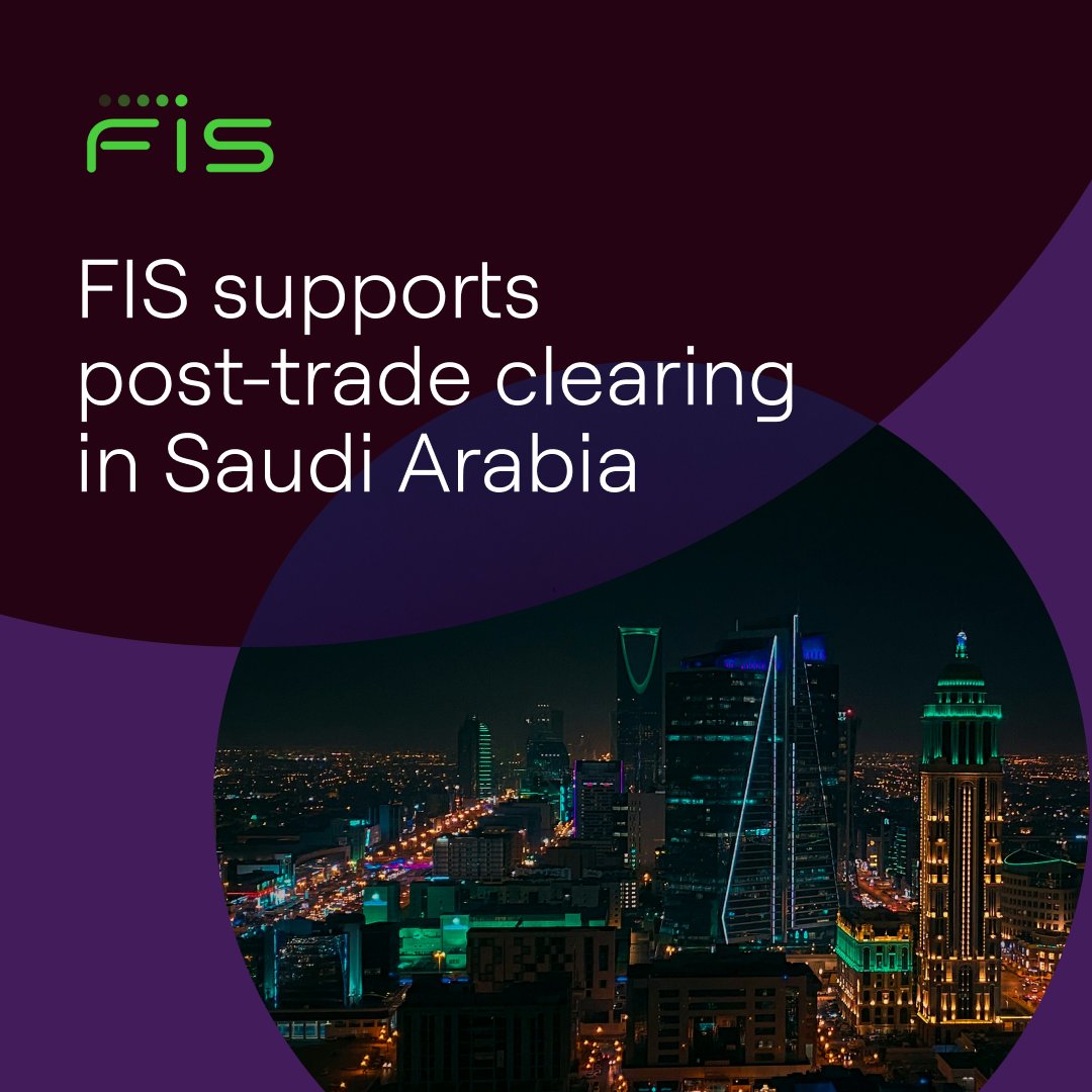 FISGlobal's tweet photo. FIS and Muqassa are advancing post-trade clearing capabilities across Saudi Arabia’s capital markets through FIS Cleared Derivatives technology, supporting greater automation and scale across exchange-traded derivatives.

Learn more: https://t.co/R4o7mU5Thu https://t.co/krEkhmK9qp