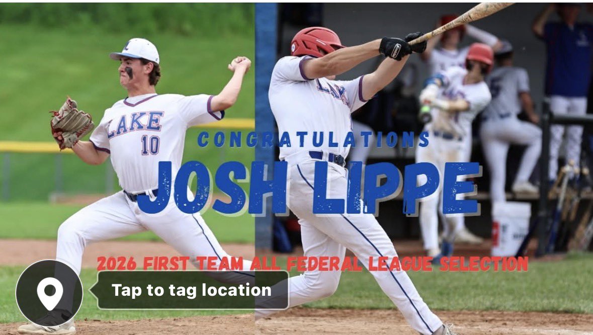 SJL50's tweet photo. Congratulations @josh_lippe  on your First Team All Federal League Selection. We are proud of you! Lots of work left to be done. Keep it rolling. @LakeBSBaseball @T3_Warhawks @FederalLeagueOH @weldyprep @lou_npa @T3Warhawks_Mez https://t.co/XuKn8PGmVq