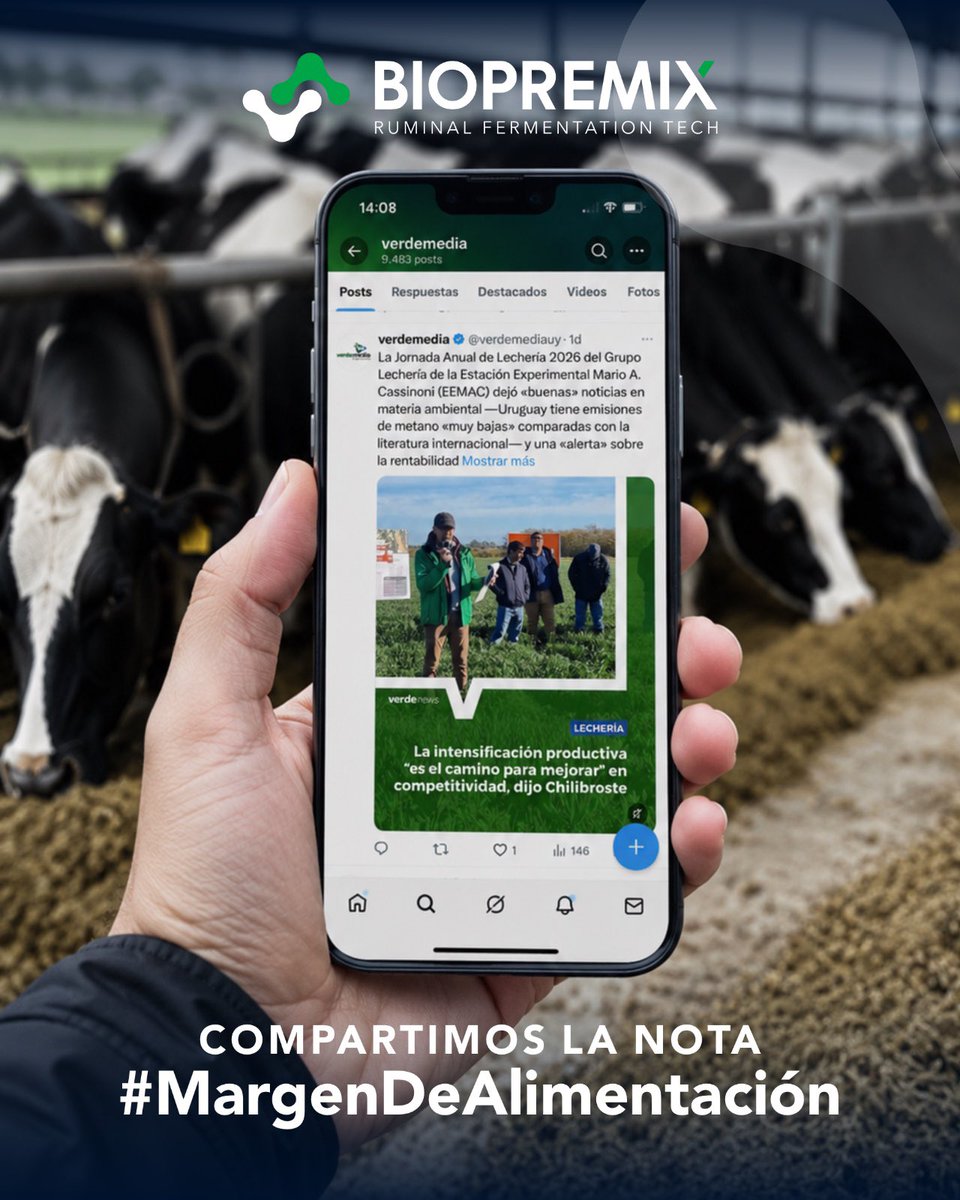 BIOPREMIX_UY's tweet photo. 🐄 𝗟𝗮 𝗰𝗼𝗺𝗽𝗲𝘁𝗶𝘁𝗶𝘃𝗶𝗱𝗮𝗱 𝗱𝗲 𝗹𝗮 𝗹𝗲𝗰𝗵𝗲𝗿𝛊́𝗮 𝘂𝗿𝘂𝗴𝘂𝗮𝘆𝗮 𝘀𝗲 𝗰𝗼𝗻𝘀𝘁𝗿𝘂𝘆𝗲 𝗰𝗼𝗻 𝗱𝗮𝘁𝗼𝘀, 𝗲𝗳𝗶𝗰𝗶𝗲𝗻𝗰𝗶𝗮 𝘆 𝗱𝗲𝗰𝗶𝘀𝗶𝗼𝗻𝗲𝘀 𝗽𝗿𝗼𝗱𝘂𝗰𝘁𝗶𝘃𝗮𝘀 𝗶𝗻𝘁𝗲𝗹𝗶𝗴𝗲𝗻𝘁𝗲𝘀.

Muy interesante el enfoque compartido por el equipo de EEMAC y Pablo Chilibroste sobre intensificación, margen de alimentación y sostenibilidad real para los tambos uruguayos. 👏🏻

Años de experiencia sobre el principal driver del ingreso de capital de los tambos uruguayos
#margendealimentación

@verdemediauy 
@lecheapasto 
@bortiuy 
@diegolaborchi