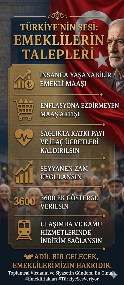 goldensun_111's tweet photo. Emekliler Destek Veriyor, taleplerini @scilesiz52 ve @av_gundogan sayenizde iletiyorlar. https://t.co/LqokYVJH47