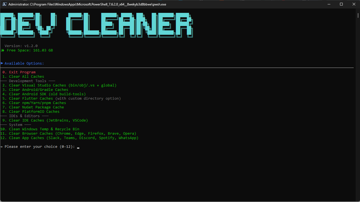 dyazincahya's tweet photo. Saya baru saja menemukan sebuah CLI tool yang ngebantu banget buat hemat storage laptop developer 😅, namanya: "Dev Cleaner".

Tools ini beneran lifesaver buat yang SSD-nya sering sekarat gara-gara cache build yang numpuk 😎: 

✅ 100% Gratis, Open Source & Multi-platform (Support macOS, Linux, & Windows)

✅ Interactive Menu (Tinggal pilih menu angka di terminal, bisa bersihin target spesifik misal Xcode aja)

✅ Pembersih Node Modules (Ampuh ngebersihin tumpukan cache dari npm, Yarn, hingga pnpm)

✅ One-Click Cleanup (Sekali klik langsung sapujagat cache Xcode, Visual Studio, Gradle, npm, NuGet, hingga browser)

✅ Deep Flutter Cleanup (Nge-scan rekursif buat hapus FVM SDK, build artifacts, Android Gradle, & iOS CocoaPods caches)

✅ Clean Sisa App (Hapus total cache IDE VSCode/JetBrains sampai data sampah Slack/Discord/WhatsApp)