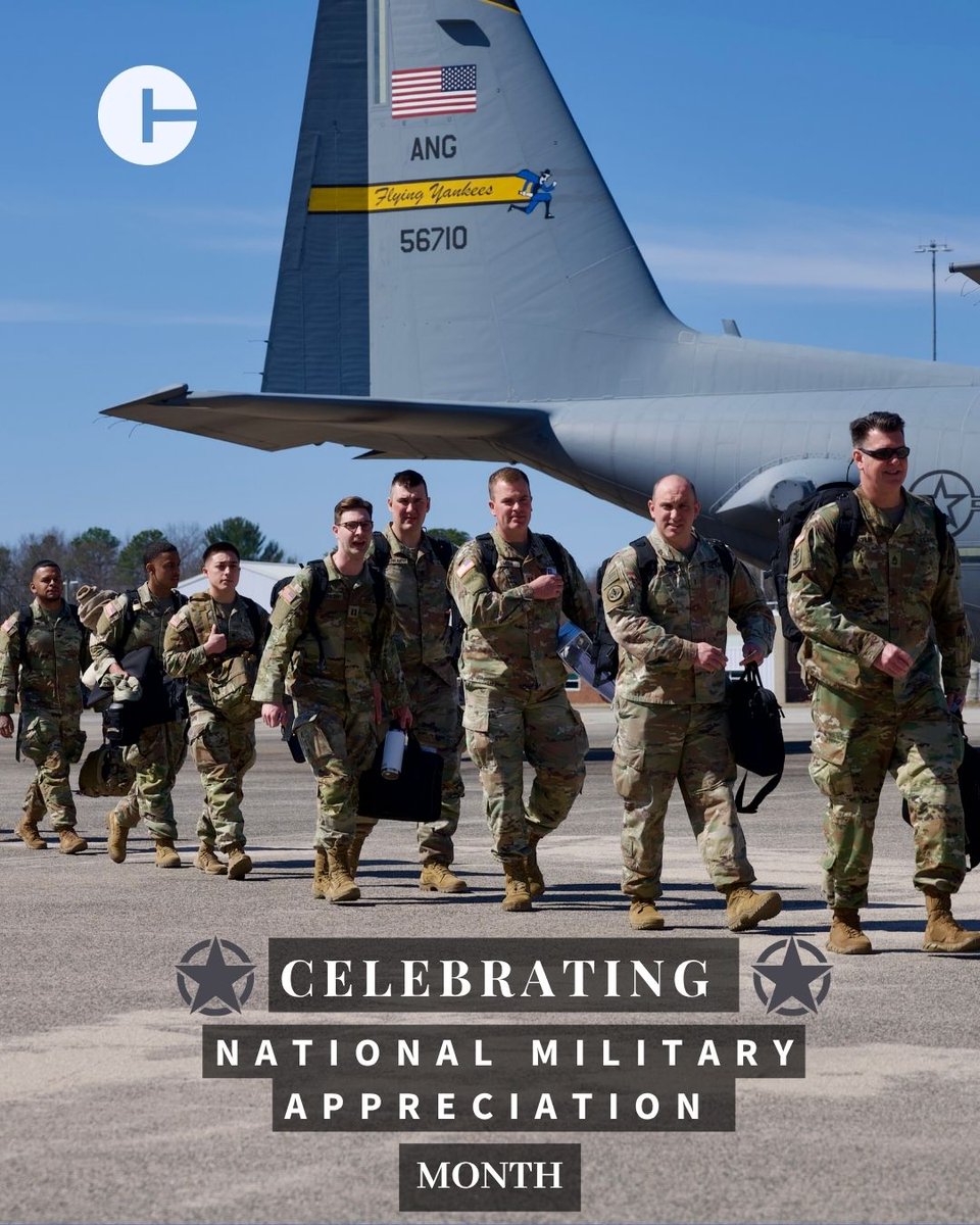CTStateJobs's tweet photo. Honoring our brave service members this National Military Appreciation Month!💙
At the State of Connecticut, we are proud to support those who continue to serve, on duty and in our workforce. Your leadership, commitment, and unique skills impact our state every day. 🌟 https://t.co/bLL0J7c2aP