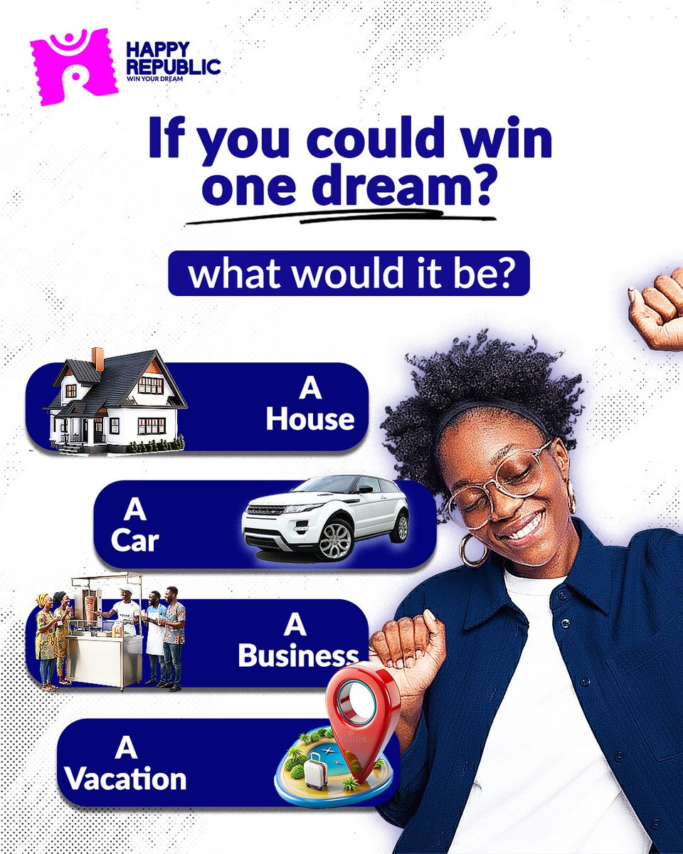 MyHappyRepublic's tweet photo. Your dream prize is one entry away!!!
If you could wake up tomorrow with ONE major win… what would you choose?

iPhone 17 Pro Max?
An electric kettle
A New TV https://t.co/wy0yQTmy2L