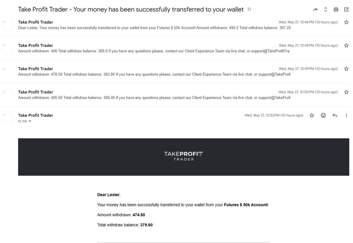 nuttybartrading's tweet photo. TPT daily payouts, let's go!

$1,936.8 Total after the 80/20 profit split

I'm going to try really hard to not be an idiot with these accounts!

(5) TPT Pro (or Pro+) accounts above the buffer is the best feeling!

Thank you for using Code: NBT

https://t.co/7VGk8LfJxq