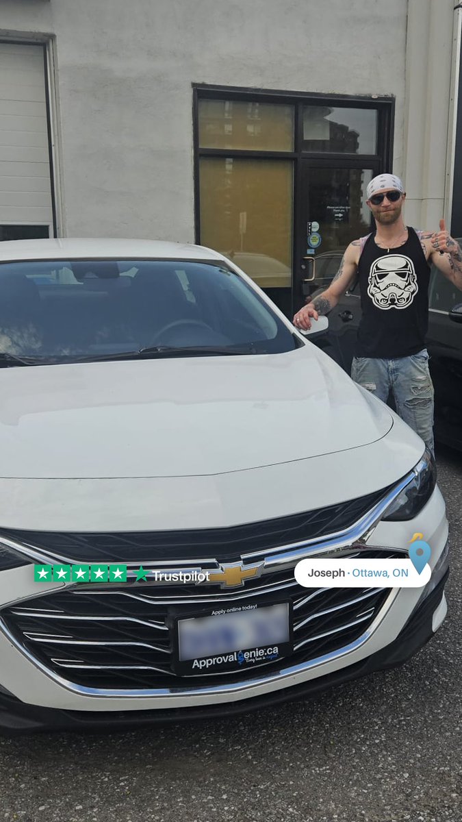 ApprovalGenie's tweet photo. Joseph got a li’l taste of the genie ✨magic✨ in #Ottawa. 
Congratulations on the new Chevy, Joe!
#chevy #chevrolet #nepean #kanata https://t.co/9a3Xt0xX7x
