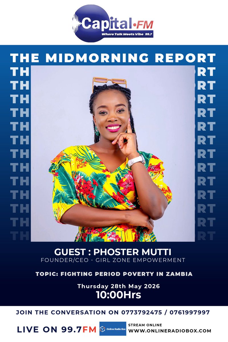 FedoraIvans's tweet photo. It was an amazing experience for Girl Zone Empowerment Foundation to officially commemorate Menstrual Hygiene Day awareness earlier on Capital FM. 🌸🎙️

Together, let’s continue celebrating, educating, and normalizing conversations around menstrual health and hygiene. https://t.co/OxsjhfmnKb