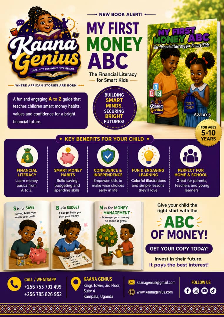 KaanaGenius's tweet photo. 📚 Introducing My First Money ABC,  Financial Literacy for Smart Kids!
From A to Z, your child will learn the basics of money in a fun, simple, and engaging way 💰✨
Start them early to Build their financial confidence. 
#FinancialLiteracy #MoneyForKids #SmartKids #Uganda #Africa https://t.co/kTXA87WXcY
