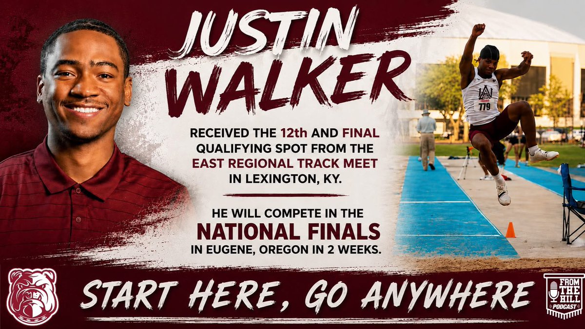 FromTheHill1875's tweet photo. Justin Walker secured the 12th and final qualifying spot at the East Regional Track Meet yesterday in Lexington, Kentucky.

In just two weeks, he’ll represent Alabama A&amp;M University at the National Finals in Eugene, Oregon. @aamutfxc #AAMU https://t.co/arDq6tc6UP