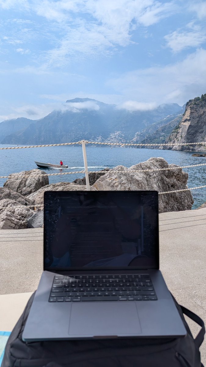 DanSchoonmaker's tweet photo. If you aren't burning 1-2 milli tokens from a lounge chair on the Amalfi Coast, what are you even doing!? https://t.co/3poVLZLHWP