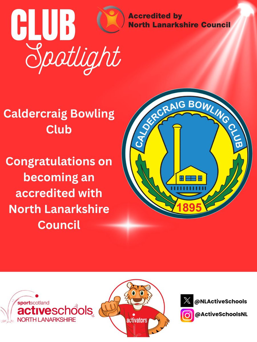 NLActiveSchools's tweet photo. Club Accreditation | 

Congratulations to Caldercraig Bowling Club for achieving Club Accreditation for 26-29 ⭐ 

The Active Schools team look forward to working with you 🤝 https://t.co/5z6rpZjwI0