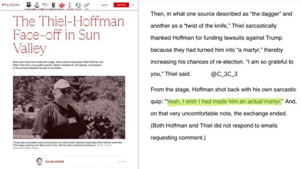 C_3C_3's tweet photo. Reid Hoffman funded E Jean Carroll’s scam against President Trump.

Reid Hoffman also admitted he wished President Trump was  k*lled.

It was all an operation.

It was a seditious conspiracy to undermine our the Republic.

People need to be punished. https://t.co/lTlvC4xN1v