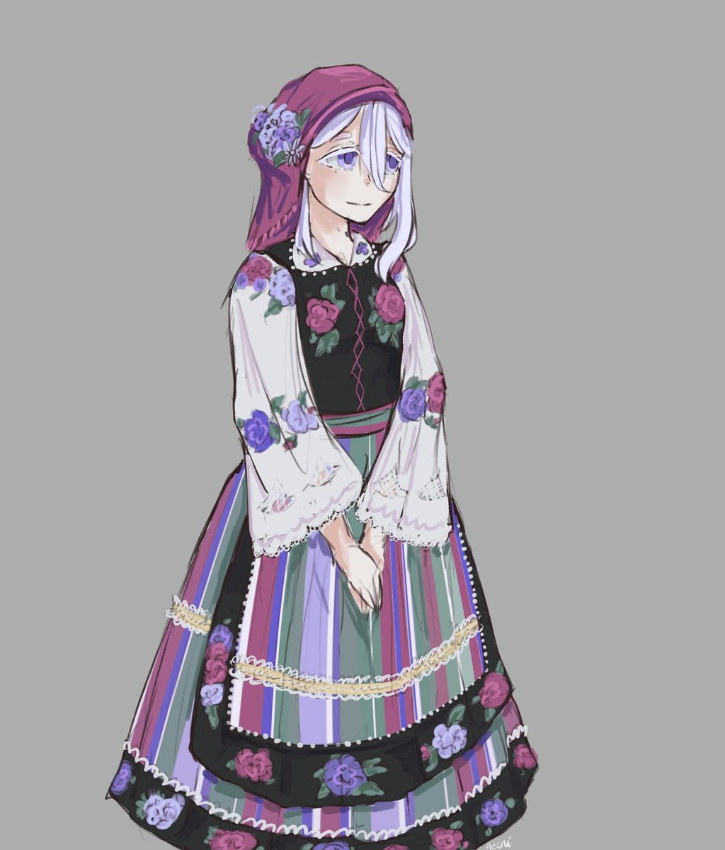 Asori_chan's tweet photo. Inspired by polish folk clothes (Łowicz) https://t.co/Z8QoUwWWqV