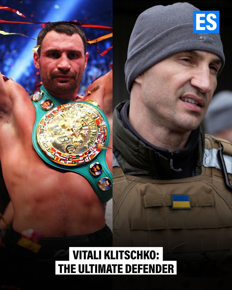 ES_sportsnews's tweet photo. From ruling the heavyweight boxing world to leading a capital city through war. 🥊🇺🇦

Vitali Klitschko’s journey from a 6’7” knockout artist in the ring to the Mayor of Kyiv defending his homeland is one of the most remarkable stories in modern history.

Here is how "Dr. Ironfist" transitioned from a sports icon to a global symbol of resilience: 👇🧵