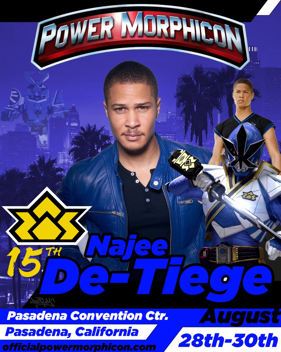 GrayRangerPower's tweet photo. Making her return to PMC after a decade away along with her on screen brother Samurai now has 3 of 7 Rangers set to attend this August! 43% https://t.co/2DtpcFfuI7