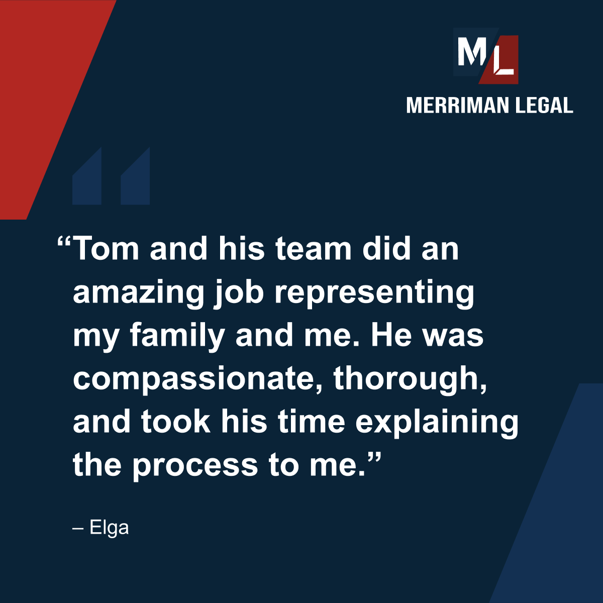 MerrimanLegal's tweet photo. Thank you for trusting us to represent you and your family. We’re grateful we could support you with care and take the time to guide you through each step. Your kind words mean a lot to us.

Read more testimonials from our clients here:
https://t.co/kcGkpT6uFH https://t.co/XjQAAPJD8X