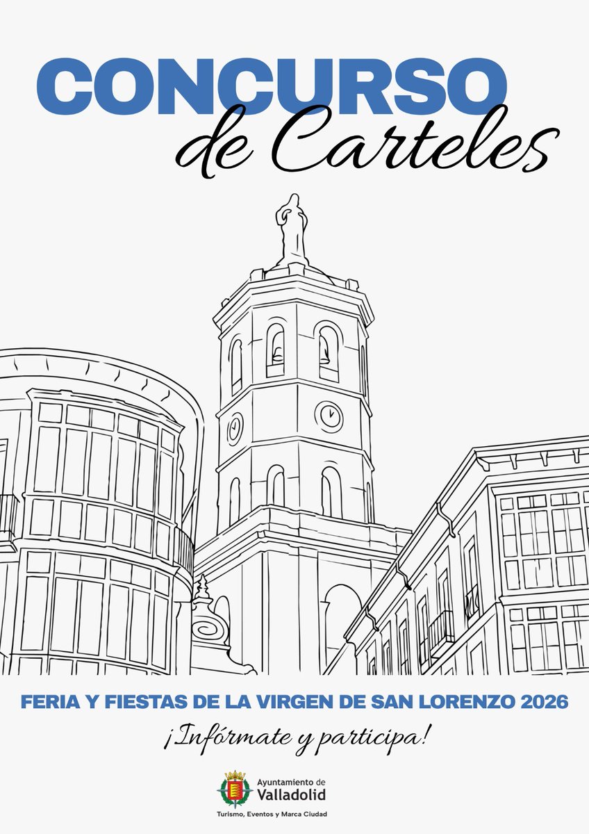 infoVLL's tweet photo. ¿Quieres diseñar la imagen de las Fiestas de Valladolid? 💜

Ya puedes participar en el Concurso de Carteles para la Feria y Fiestas de la Virgen de San Lorenzo 2026. Saca tu lado más creativo y presenta tu diseño antes del 21 de junio.

🏆 Premio: 1.500 €
👉🏻 Bases e inscripciones: disponibles en https://t.co/piqgmcnkE0
