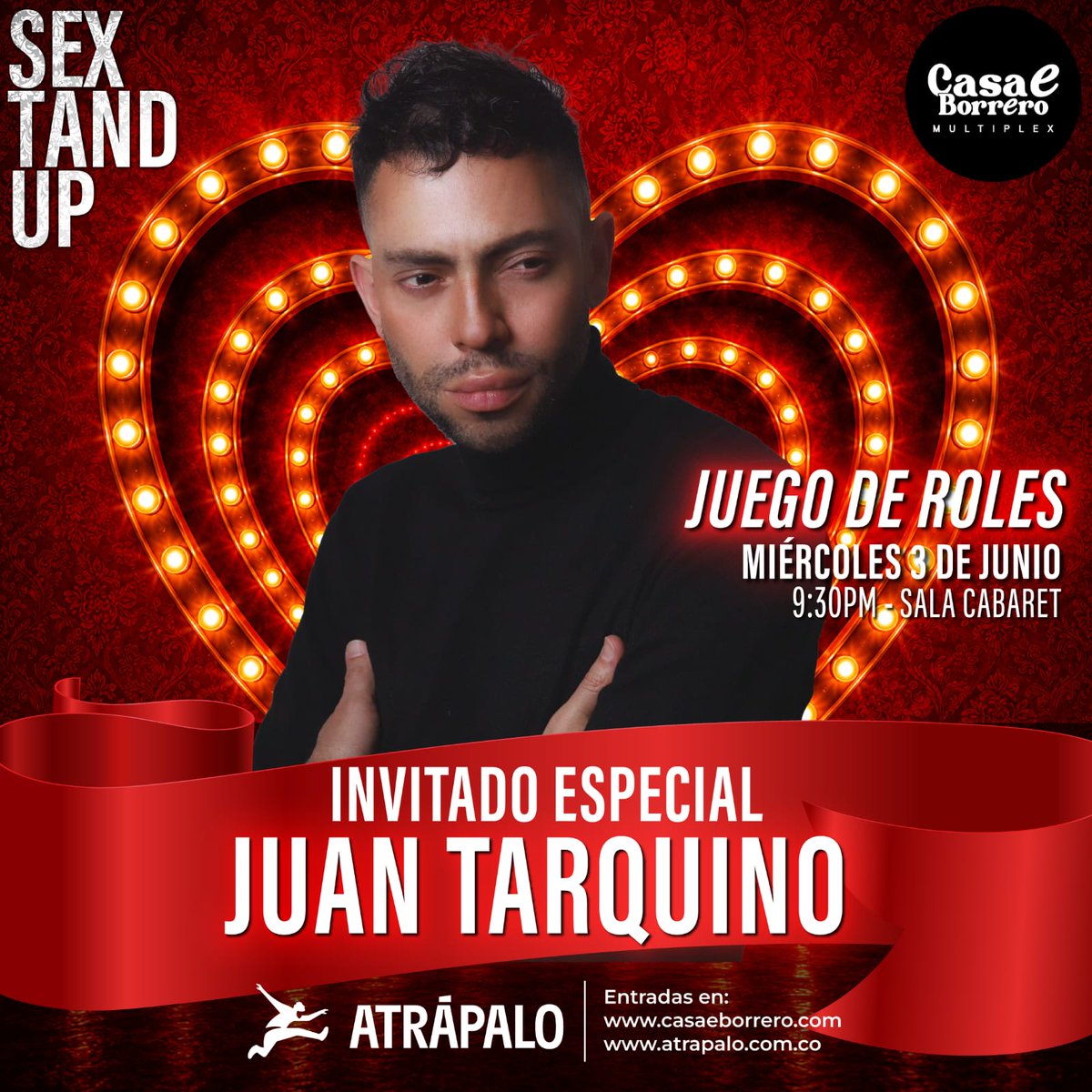 ValeriaDeBotas's tweet photo. 🎭 ¿Y si por una noche pudieras ser alguien diferente? 🔥
Para esta función tendremos como invitado especial al camaleónico Juan Tarquino. La mente detrás de la diva regia y pirotécnica @misslesleywolf y del fenómeno @villaarruga 
🎟️Boletas en https://t.co/oy6Or3SoDb https://t.co/sCh19UwexD