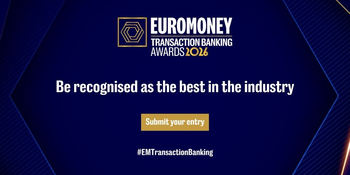 euromoney's tweet photo. The #EMTransactionBanking Awards saw institutions such as @Citi, @HSBC, @i_DesignArena, @BankofAmerica, and @BNYglobal, recognised as leaders in the industry. Could you be next?

Elevate your brand in a dedicated program focused exclusively on #transactionbanking, whilst benchmarking your performance against top global, regional, and local peers.

#EMAwards #EMCorporateBanking #corporatebanking