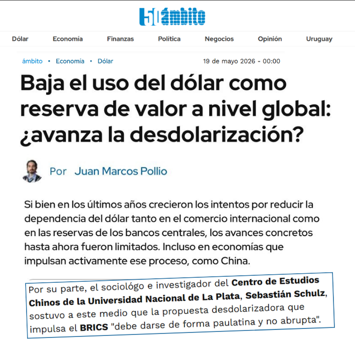 jsebaschulz's tweet photo. ✍🏾 Comparto algunos comentarios para la nota de @JdePollio en @Ambitocom  sobre la baja del uso del dólar como reserva de valor a nivel global. 

La pregunta que dispara la nota es si esto significa un avance en el proceso de desdolarización. 👇🏾👇🏾 https://t.co/3r5vyVQ2ix