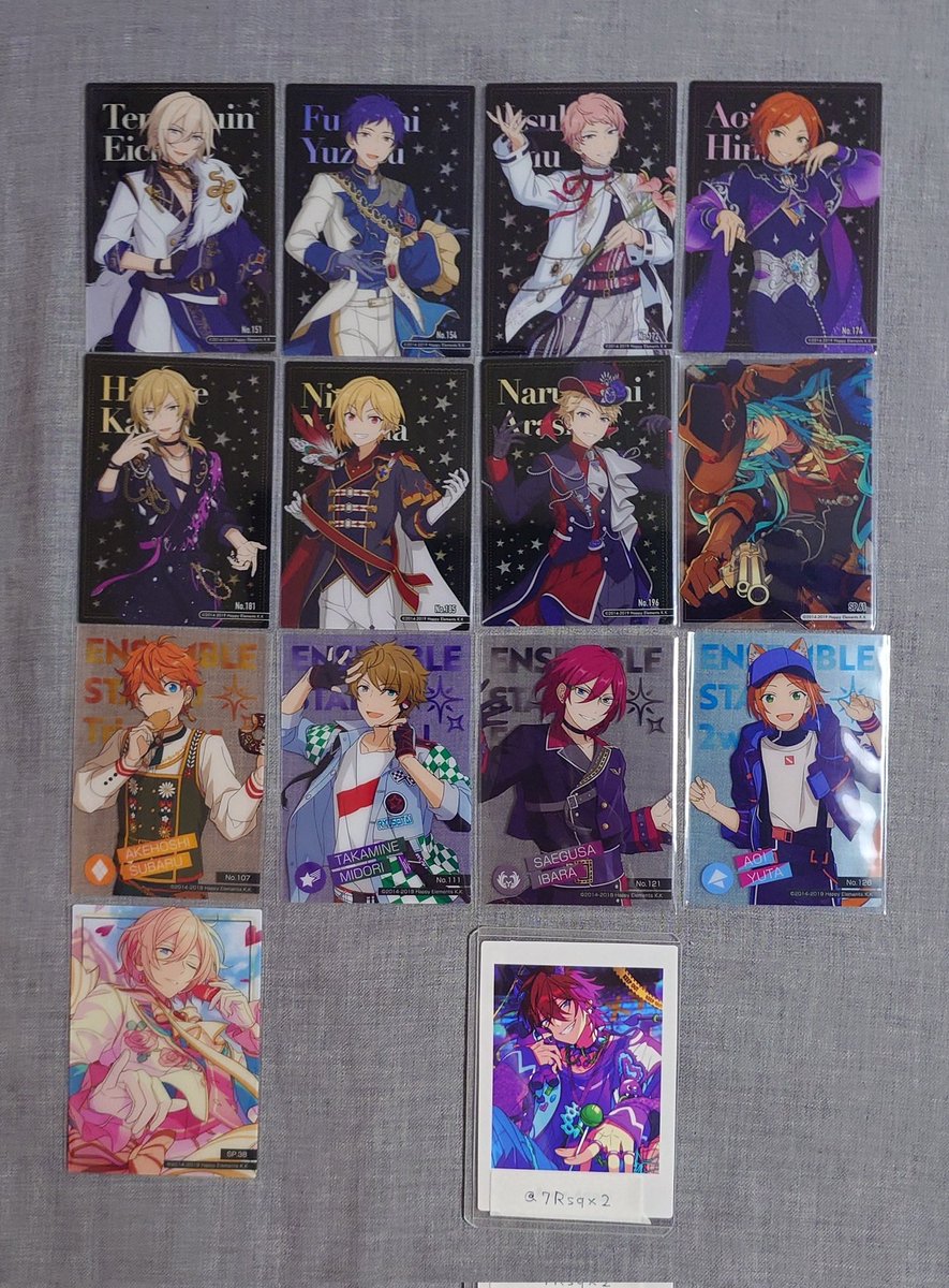 7Rsqx2's tweet photo. 【交換・譲渡】あんスタ クリカ クリアカードコレクション 3 4

譲▷英智 渉 弓弦 宗 ひなた 薫 なずな 嵐 スバル 翠 茨 ゆうた

求▷燐音 HiMERU こはく ニキ 一彩
 or 定価+送料

✦画像2・3枚目 ピンク枠優先＞青枠
✦SP⇄N ◯
✦郵送希望

お気軽にお声掛けください。
よろしくお願いいたします🌸 https://t.co/bBv7afY9uI