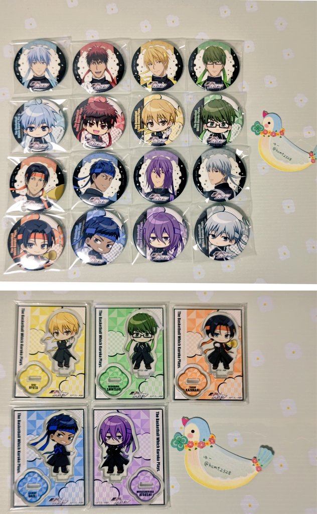 hcmt2328's tweet photo. 【交換譲渡】
黒子のバスケ 黒バス 中外 応援団 AJ

譲）黒子、火神、黄瀬、緑間、高尾、青峰、紫原、黛
求）
缶バッジ：定価＞降旗、赤司
アクスタ：降旗、赤司＞定価
ポラショ：降旗、赤司＞定価
特典：降旗、赤司

よろしくお願いいたします。 https://t.co/7uMkZSqxwJ