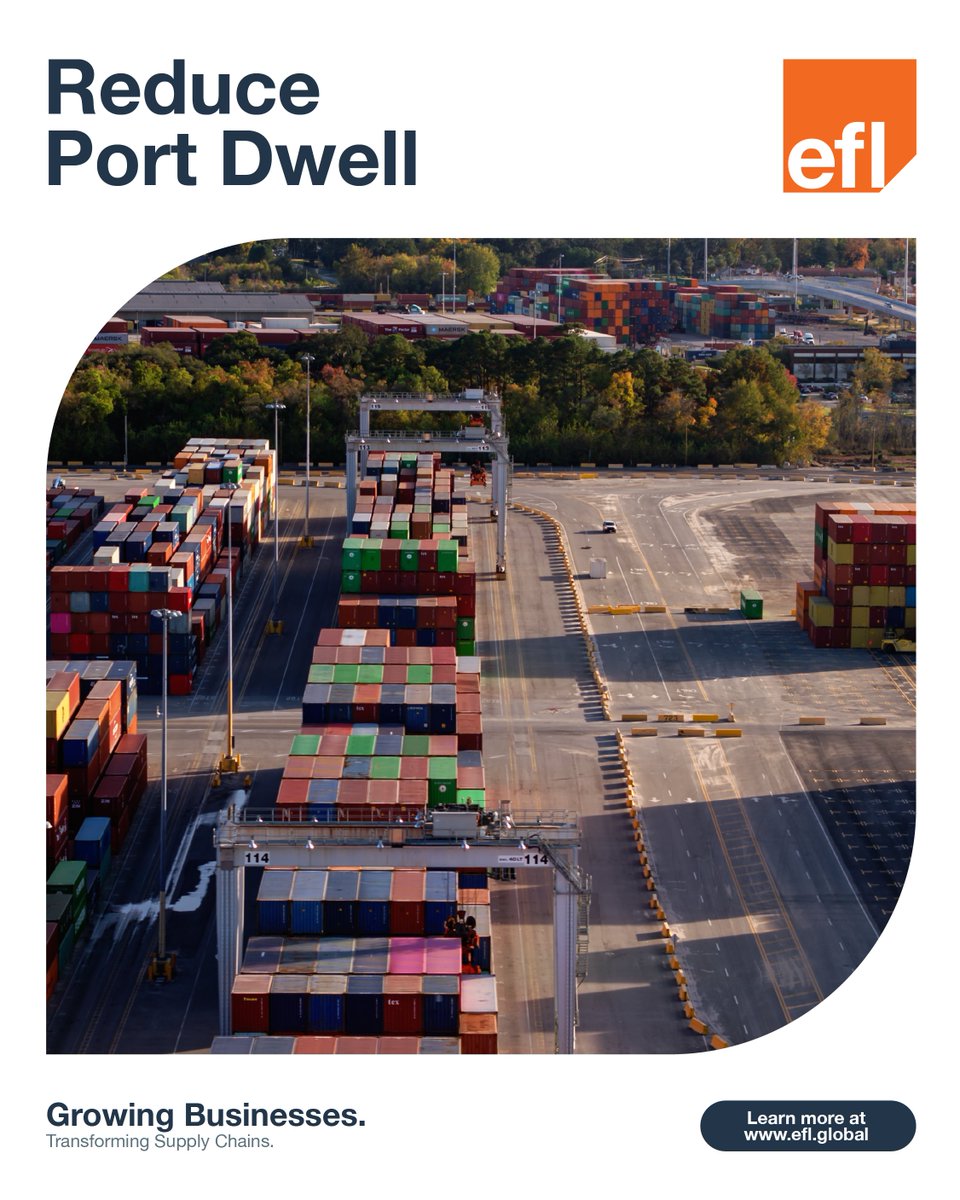 eflglobal_'s tweet photo. Reliable drayage plays a critical role in keeping containers moving between ports, rail ramps, warehouses, and final destinations while helping reduce delays and unnecessary dwell time.

EFL Global supports customers with drayage solutions designed to keep freight flowing and supply chains on schedule.

Connect with our team to discuss your container transportation needs.

https://t.co/TyZiJ0AB2H

#EFLGlobal #GrowingBusinesses #TransformingSupplyChains