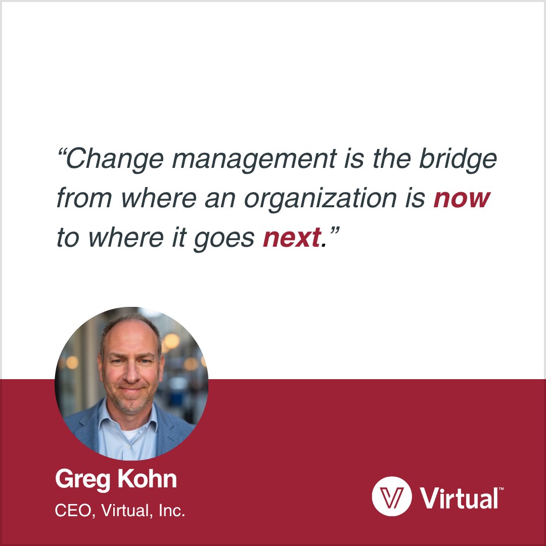 Virtual__Inc's tweet photo. Too often, organizations assume their strategy failed when the real issue was execution. On the blog, #Virtualinc CEO Greg Kohn explores this challenge, and why change management makes or breaks forward progress.

👉 Read more: https://t.co/Ng9f2KrMR1 https://t.co/7ByOIXCBxj