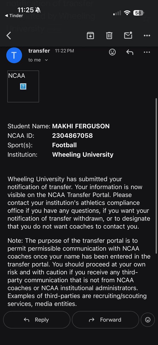 MakhiFerguson's tweet photo. I am officially in the transfer portal.

- 6’4 285 OL
- can play all over the line 
- 4 years of eligibility 
- Good feet violent finishes https://t.co/ulr3PdMmMk