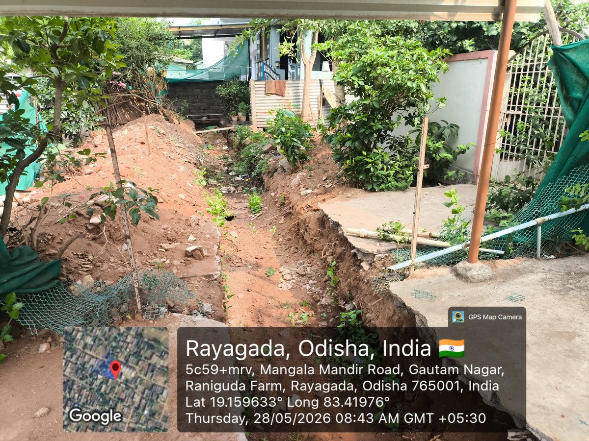 sorencasm's tweet photo. Hi @Rgda_Mplty,@DM_Rayagada 
I am writing to remind you, in case you have forgotten, that you excavated our pathways for drain work. It has been more than a month now, and I haven't seen any of your officials or workmen return to complete the job.
Proof attached below. https://t.co/gRuekNmglB
