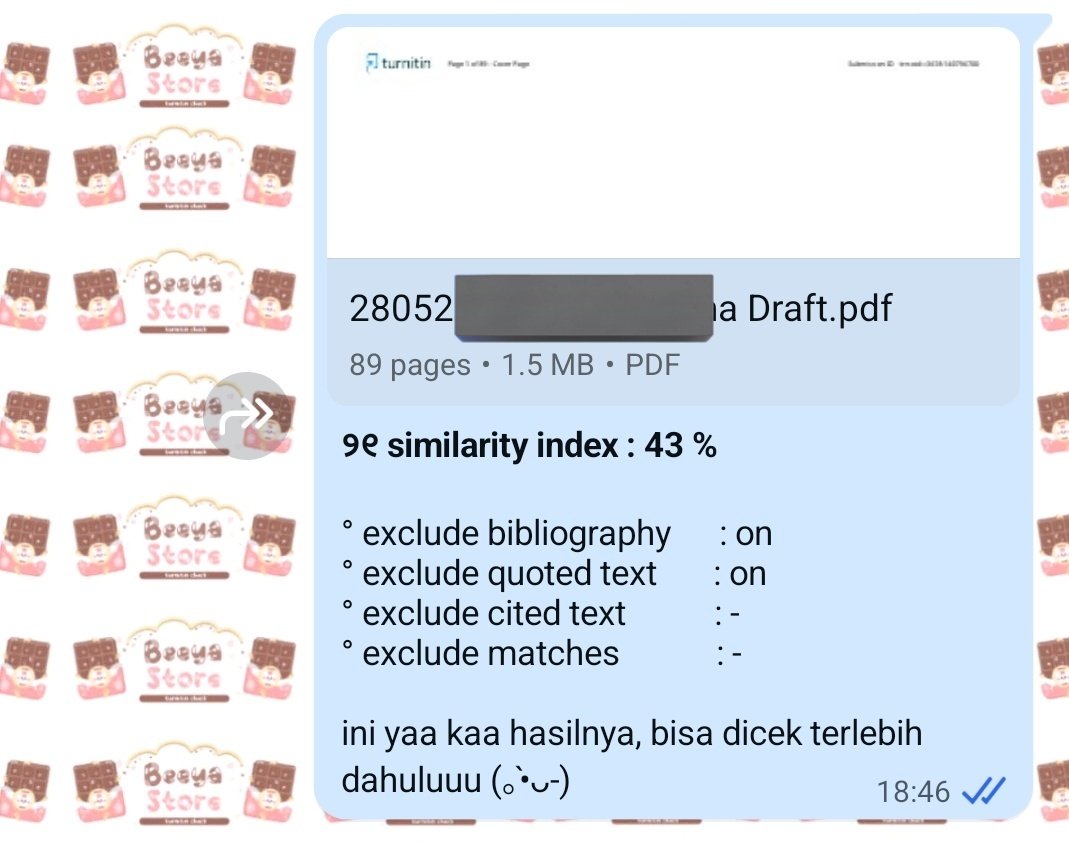 venrture's tweet photo. setelah rabu kemaren sepi orderan (mungkin pada sibuk bakar-bakar) hihi, alhamdulillah hari Kamis ini udah mulai banyak orderan turnitin masuppp🥺🌊 maaaciii manteman💭 https://t.co/2bADOXEmr0