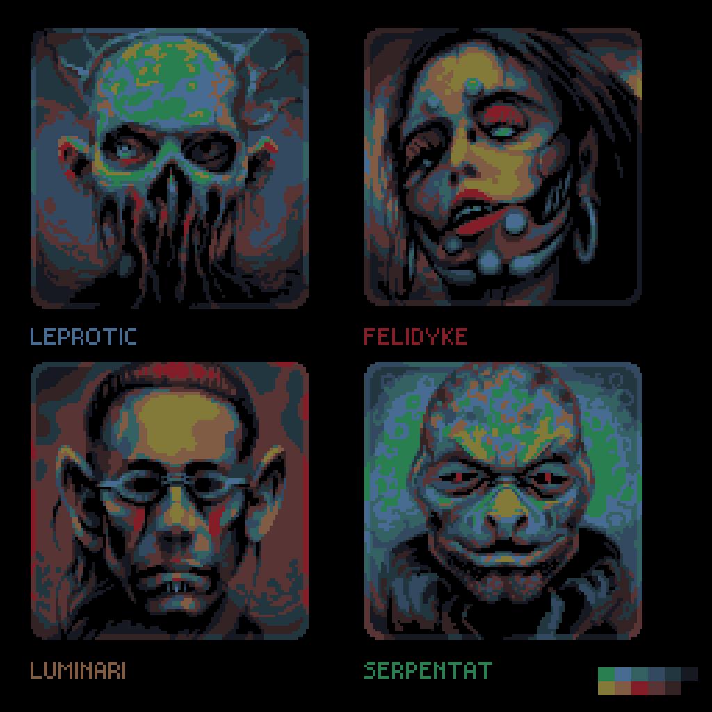armilk88's tweet photo. A 12‑color palette can be surprisingly rich. Color and form are just the start — they need meaning. Pixel detail isn't everything; color shapes a character's personality too. Don't use all colors randomly. Choose the ones that actually make your character unique https://t.co/2U0EzwAknX