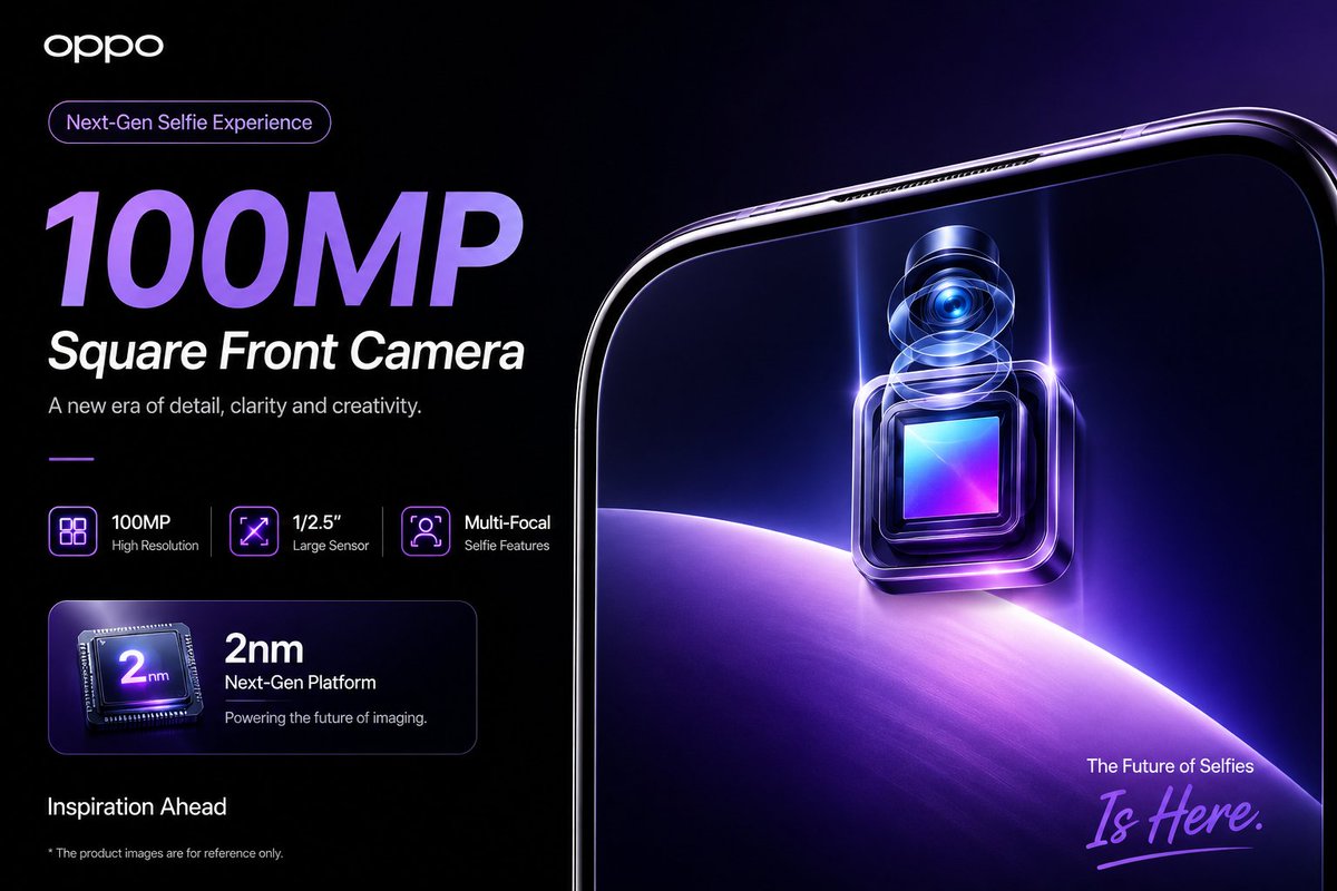 PrinceChandraIN's tweet photo. 100MP selfies? 🤨
Leaks suggest OPPO’s next 2nm flagship is packing a massive square Samsung front sensor. Big numbers look great on a spec sheet, but let's see if the actual image processing justifies it. Is this the future or just marketing fluff? 📸📱 #OPPO #TechLeaks
@OPPOIndia