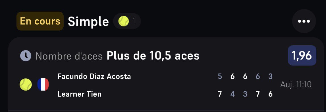 ZorzPrime's tweet photo. Bonjour possible de payer ce bet gagnant ? @WinamaxSport https://t.co/85kDn6t6Ae