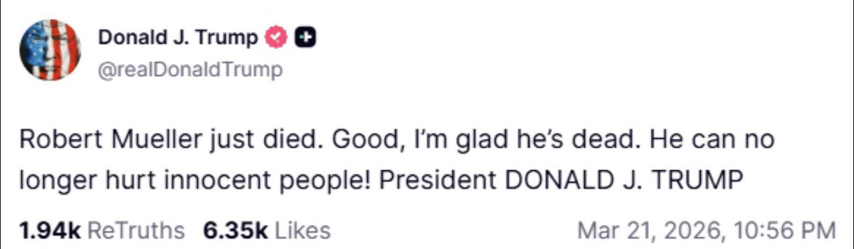 krassenstein's tweet photo. I can’t believe the Democratic Party just celebrated the death of a former FBI director and Purple Heart recipient. . 

Oh wait that was Trump. https://t.co/VTtXtS0uN9