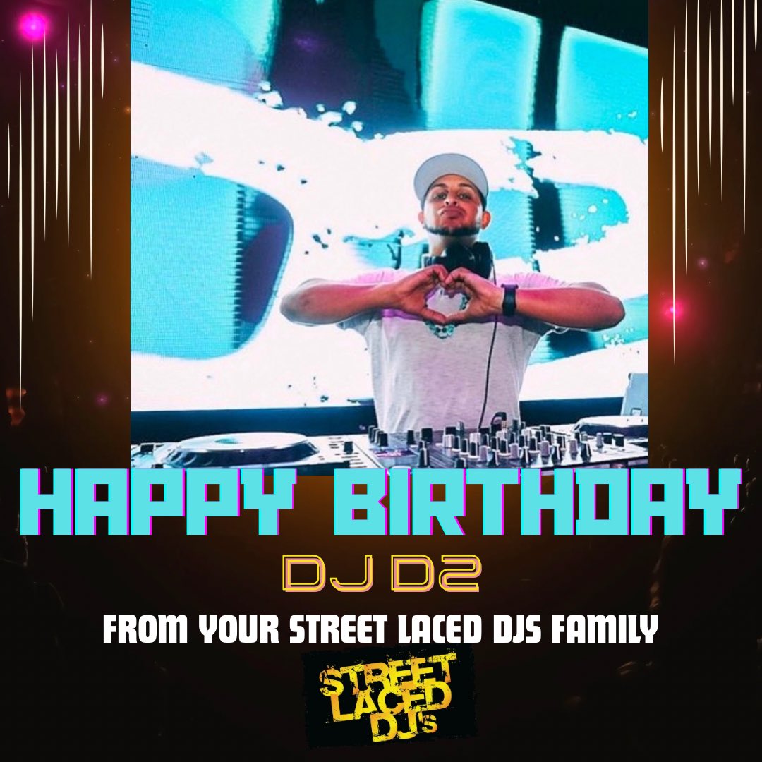 StreetLacedDJs's tweet photo. From ALL of US at #StreetLaced we want to wish our brother from another mother, the incomparable @djd2andfriends a very #HappyBirthday!
All your fellow #DJ brothers &amp; sisters drop the beats 🔊TODAY in your honor! #WeDontPlayWeJustWin @TampaisLife  @CityofTampa @DJmag @Serato https://t.co/mI7mHAxRju