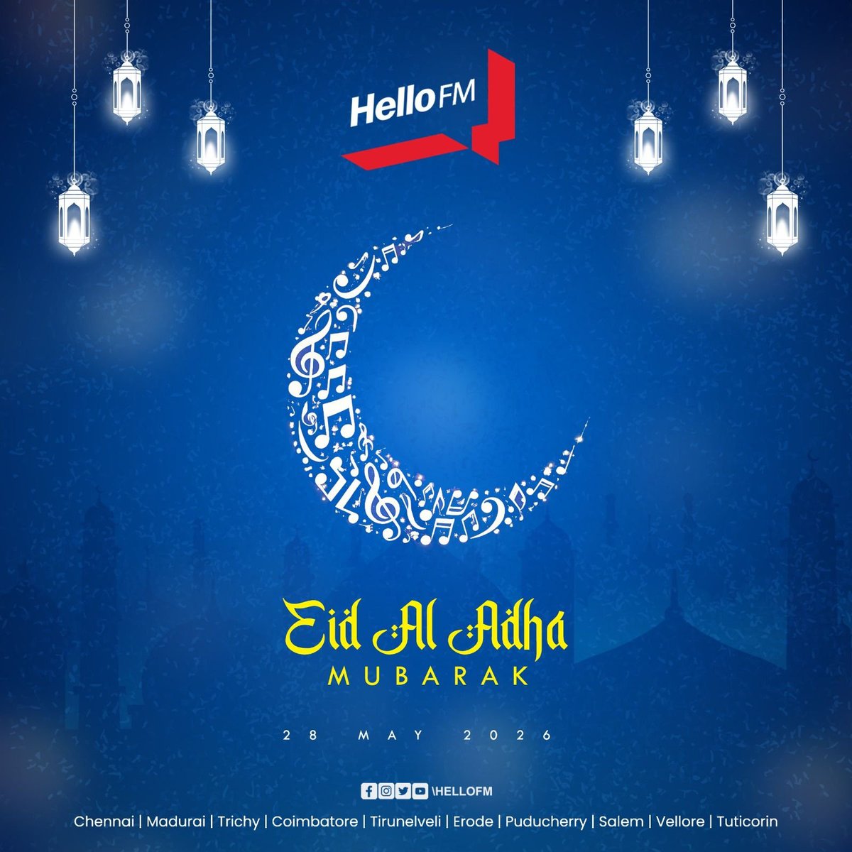 HelloFM1064's tweet photo. Eid al Adha Mubarak 📷

#hellofm #bakrid #bakridmubarak📷 #happybakrid #eidaladhamubarak https://t.co/ENpgRKv23H