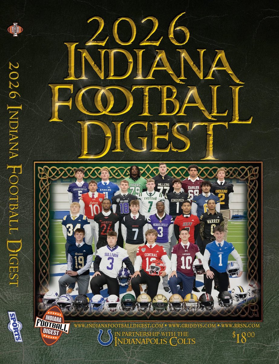 QB_ColeStephens's tweet photo. Honored to be selected for the cover of Indiana Football Digest for 2026 and to the Indiana Prime Time 25 team.
Being the first player from Greencastle to be on the cover makes this even more special. 
#FAMILY https://t.co/6hHiU5NF62