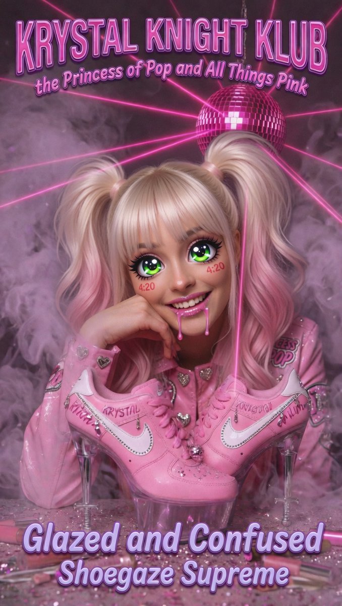 MickTRex's tweet photo. Guess how much FUN I had Producing "Glazed And Confused ~ Shoegaze Supreme" ft Krystal Knight ?!?  THIS MUCH:

https://t.co/TOfmJc4vxc

#MickTobyn #MusicProduction #KrystalKnightKlub #PrincessOfPopAndAllThingsPink #BubblegumPop #Shoegaze #GlazedAndConfused https://t.co/qbi3Prx7dZ
