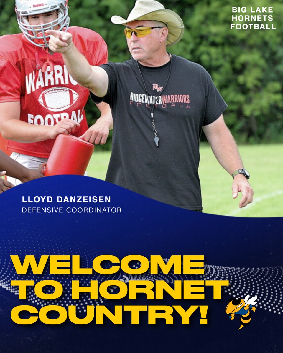 Coach_Nick_'s tweet photo. Super excited to add Coach Danzeisen to our coaching staff. He brings a champion pedigree, and has really done it all over the course of his coaching career. 

He most recently spent the past 6 seasons as the OL Coach at Rocori.

More than that he is a leader of men! 

#WinTheDay https://t.co/v9KKFsSEd0