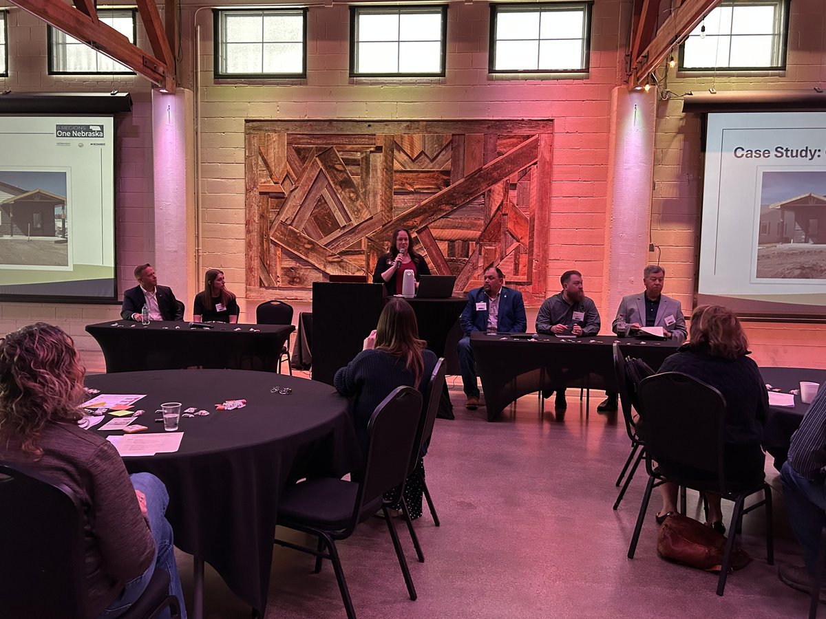 DevelopNebraska's tweet photo. On May 21st, about 80 leaders gathered in Gering to help shape the future of housing across the Panhandle!
Leaders discussed case studies from Gordon and Kimball. Thank you to everyone who contributed insights during this meeting of 6 Regions, One Nebraska in the Western Region! https://t.co/2gdlLl3Sx5