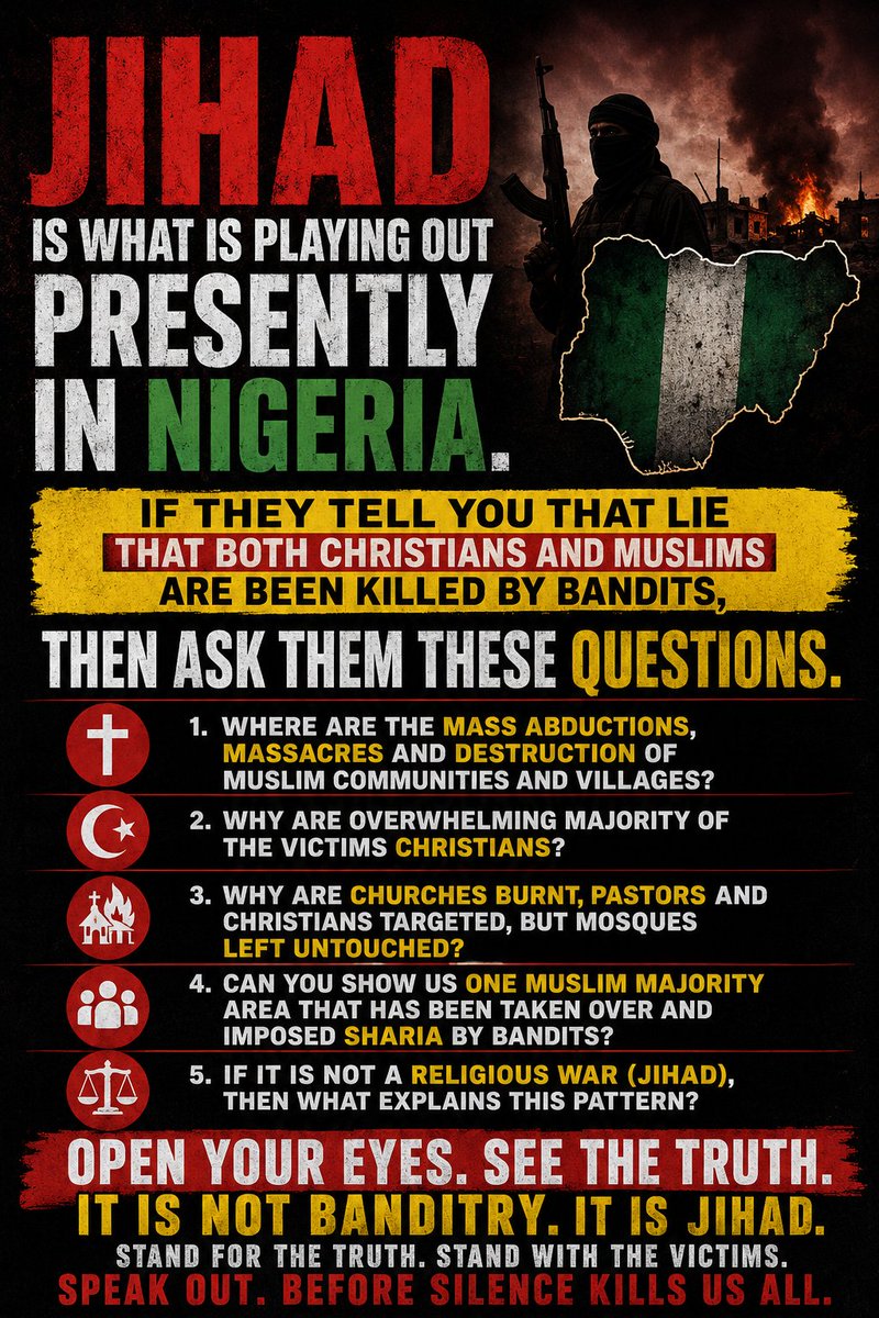 El_suphino1's tweet photo. If this isn’t religiously motivated, then why are Christian communities, churches, and pastors overwhelmingly targeted while mosques and major Islamic communities remain largely untouched?

Fear is their weapon. Silence is their shield.
Speak up. Speak truth.
VDM, Oyo , tinubu https://t.co/mBjwZFRIsc