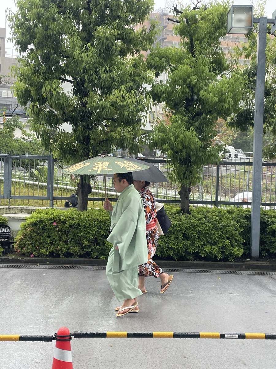 Sumonekochan's tweet photo. 雨で寒くて少し凹んでたけど、おかげで番傘姿を見ることができました。皆美しい。四股名入ってる番傘素敵すぎる。#炎鵬
#白鷹山 #朝翠龍 https://t.co/xFfD1G6frf