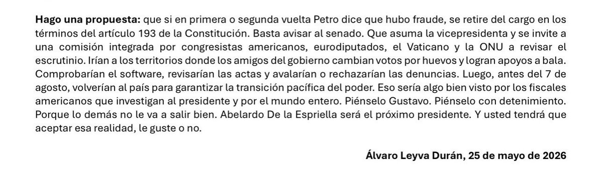 AlvaroLeyva's tweet photo. LA PROPUESTA LEYVA https://t.co/3D7jFlxg5Y