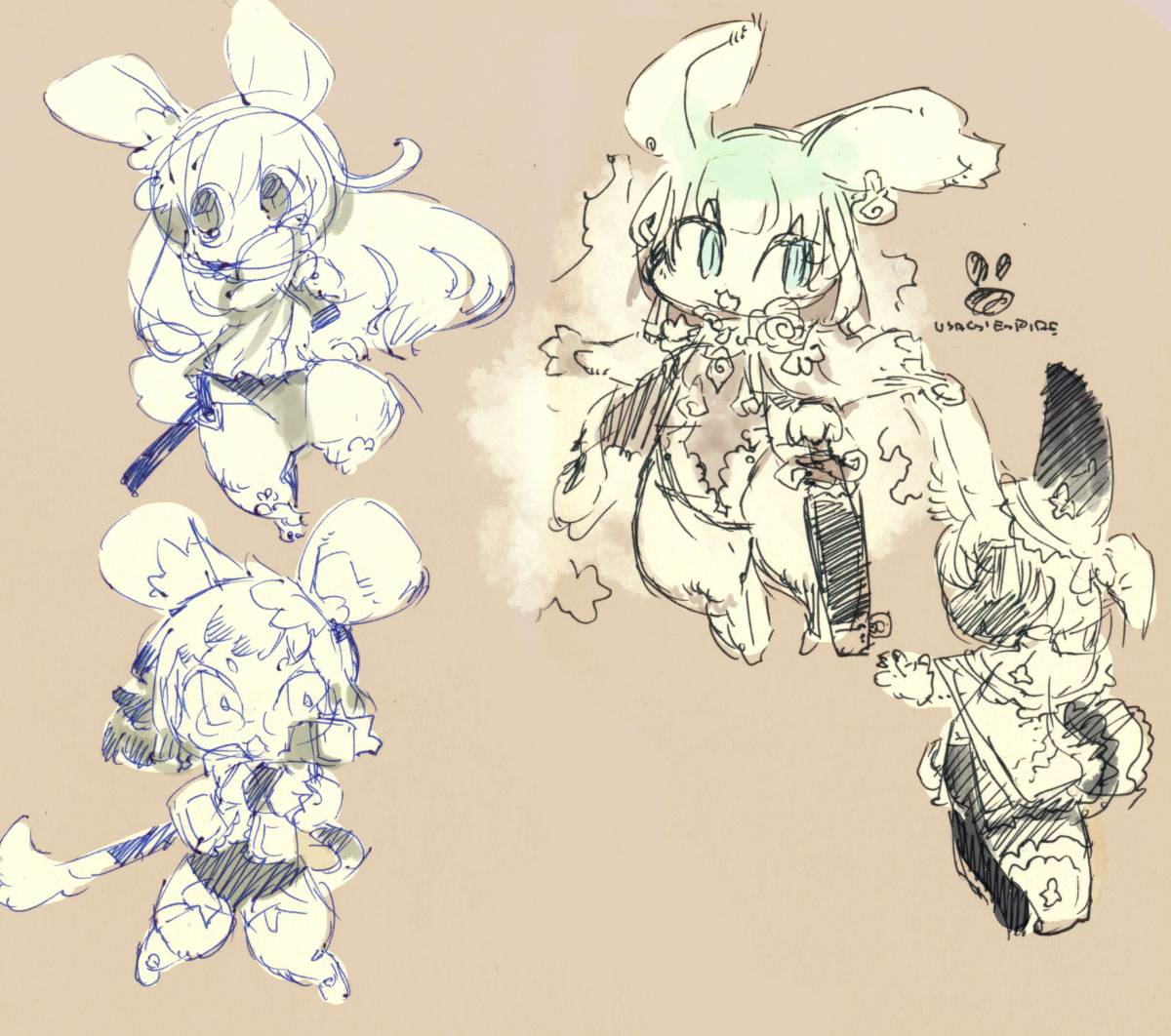 frontierpub's tweet photo. 手癖のらくがきがこうなるときがある🐰 https://t.co/zRrHEdRXXJ