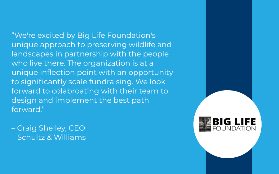 SchultzWilliams's tweet photo. S&amp;W is excited to work alongside Big Life Foundation USA, a nonprofit organization partnering with communities in East Africa to protect nature for the benefit of all.

Read more:
https://t.co/O1DN5Xs7do https://t.co/soB48WjjA1