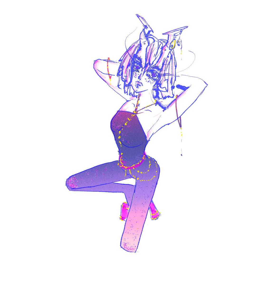 GeasMachina's tweet photo. 🩷🦋Acid pixie Tiefling 🦋🩷
[vtuber outfit design sketch for a friend] https://t.co/UT3ABl2mnB