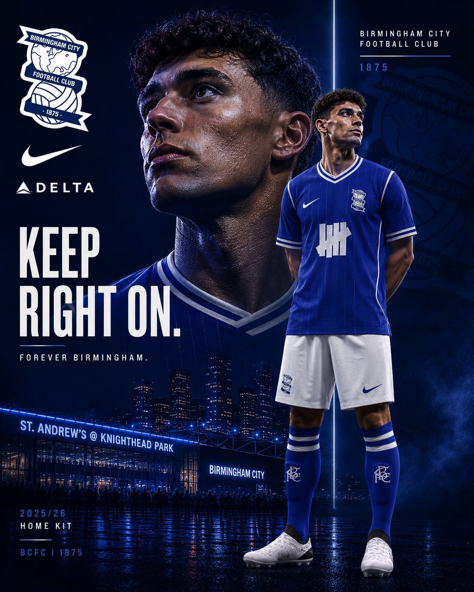 brianhillstead's tweet photo. Some mock ups in photoshop and then brought to life with AI. @BCFC @BluesFocus #birminghamcitykit #birminghamkit #conceptkit #kro https://t.co/nlBHJlfmKB
