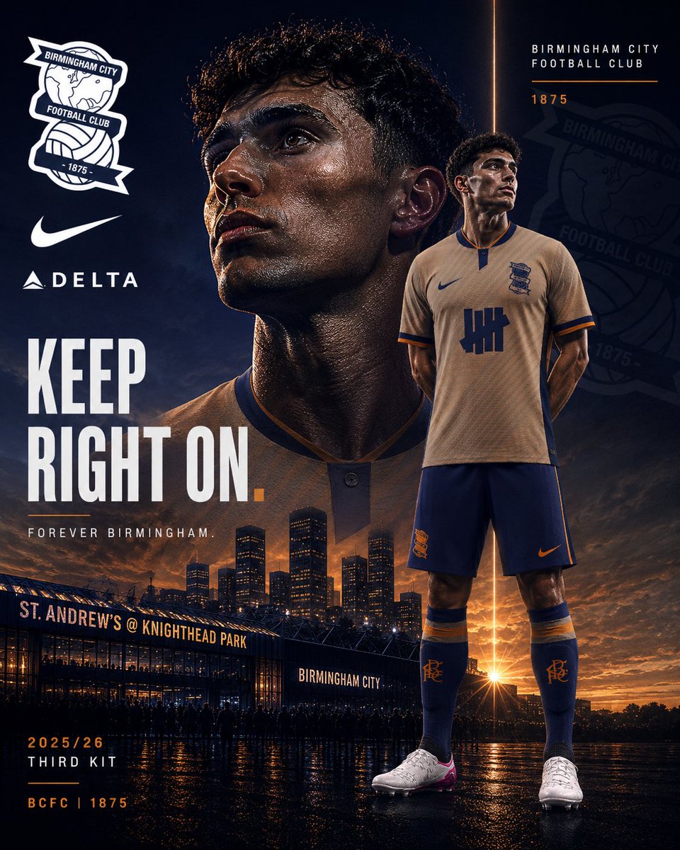 brianhillstead's tweet photo. Some mock ups in photoshop and then brought to life with AI. @BCFC @BluesFocus #birminghamcitykit #birminghamkit #conceptkit #kro https://t.co/nlBHJlfmKB